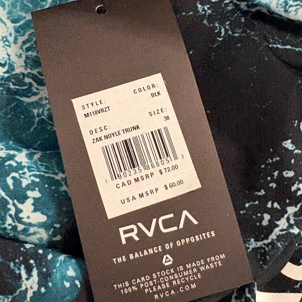 Zak Noyle + RVCA Eastern Trunk Ocean Waves Board Short Limited Edition - Picture 14 of 16